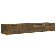 Set di 2 eleganti pensili a muro in legno composito 68 x 30 x 20 cm per un'organizzazione impeccabile in legno di rovere affumicato 02_0055226