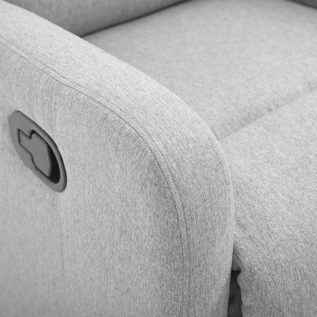 Poltrona Reclinabile Relax con Poggiapiedi ¨C Zephmum ¨C Grigia 67x83x107 cm