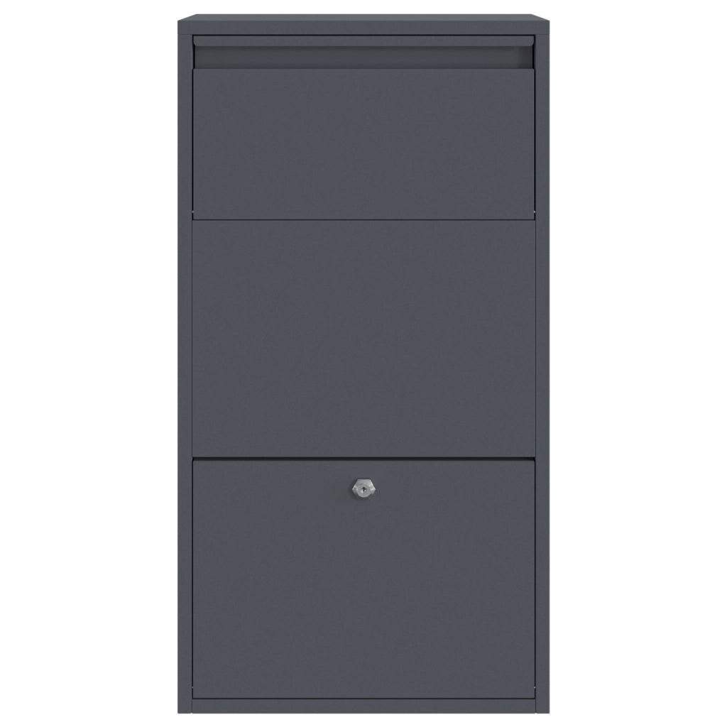 Cassetta per Pacchi Antracite 44x22x82 cm Acciaio
