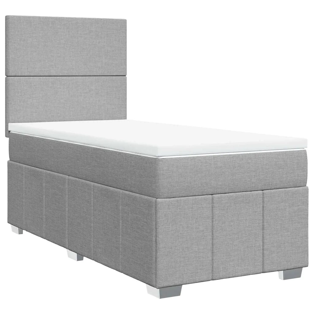 Giroletto a Molle con Materasso-Struttura Letto Grigio Chiaro 80x200 cm Tessuto 594335