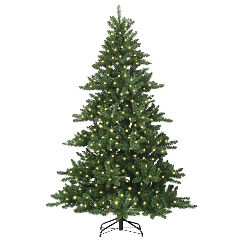 Albero di Natale Artificiale con Rami Pieghevoli Verde 240 cm