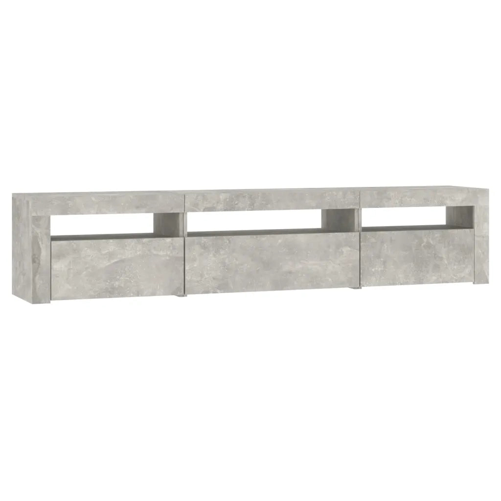Mobile TV | Armadietto TV | Mobile Porta TV con Luci LED Grigio Cemento 195x35x40 cm