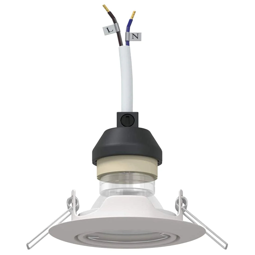 Set di 24 faretti da incasso moderni 9 x 9 x 2,5 cm con regolazione orientabile metallo bianco 02_0058273