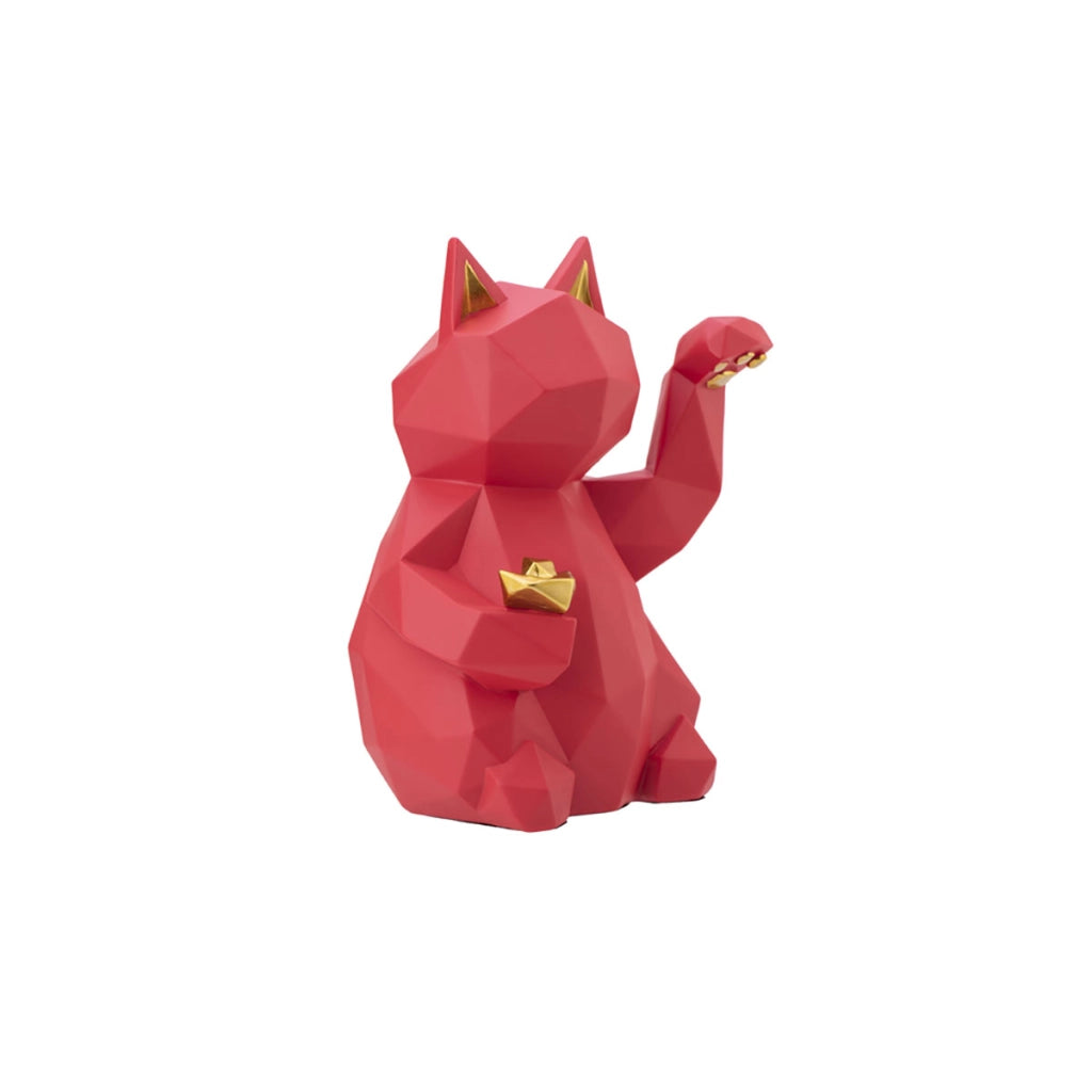 Decorazione interni Modello Lucky Cat Versione moderna del Maneki-neko Rosso TechKidz