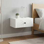 Mobiletto da notte a muro 2 pcs Bianco 49 x 34,5 x 20 cm 898106