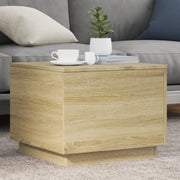Tavolino da Salotto-Tavolino da soggiorno Gambe in Metallo Rovere Sonoma 50x50x40 cm 413772