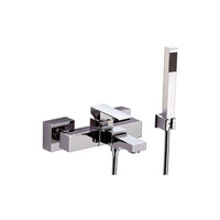 Rubinetto vasca duplex esterno, con flessibile e supporto e doccetta - serie skyline