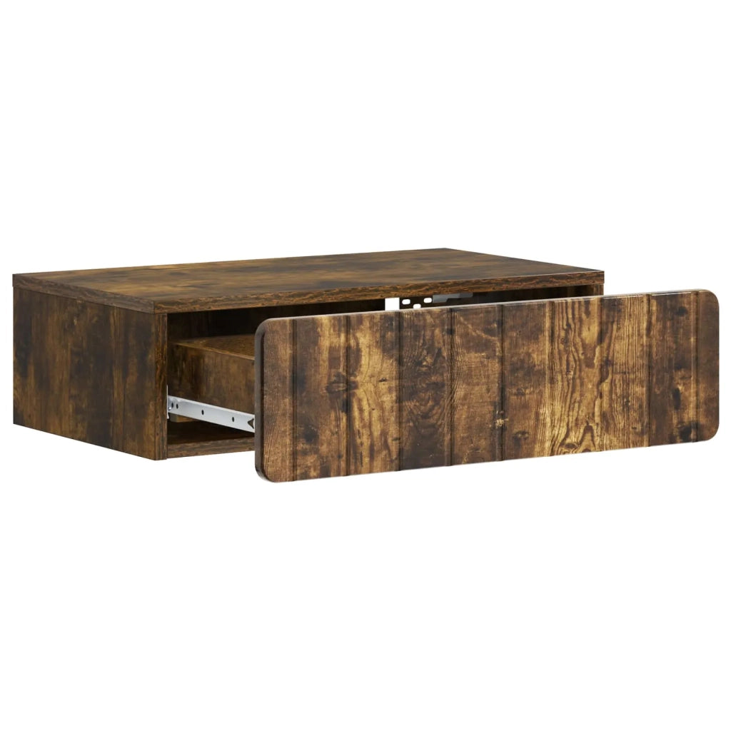 Tavolino da Parete Laterale Rovere Fumo 59 x 34,5 x 17 cm 898320