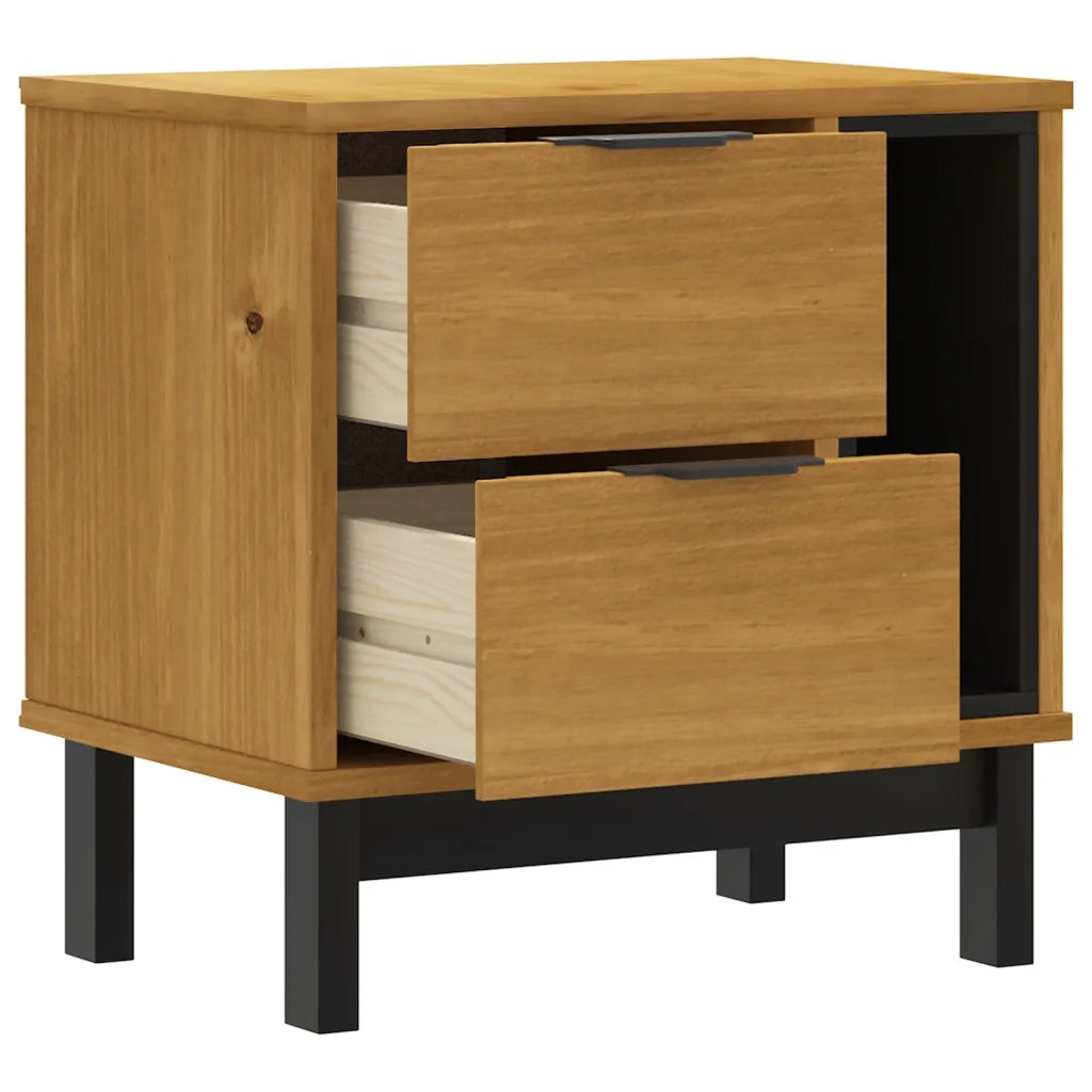 Comodino FLAM 49x35x50 cm in Legno Massello di Pino 357813