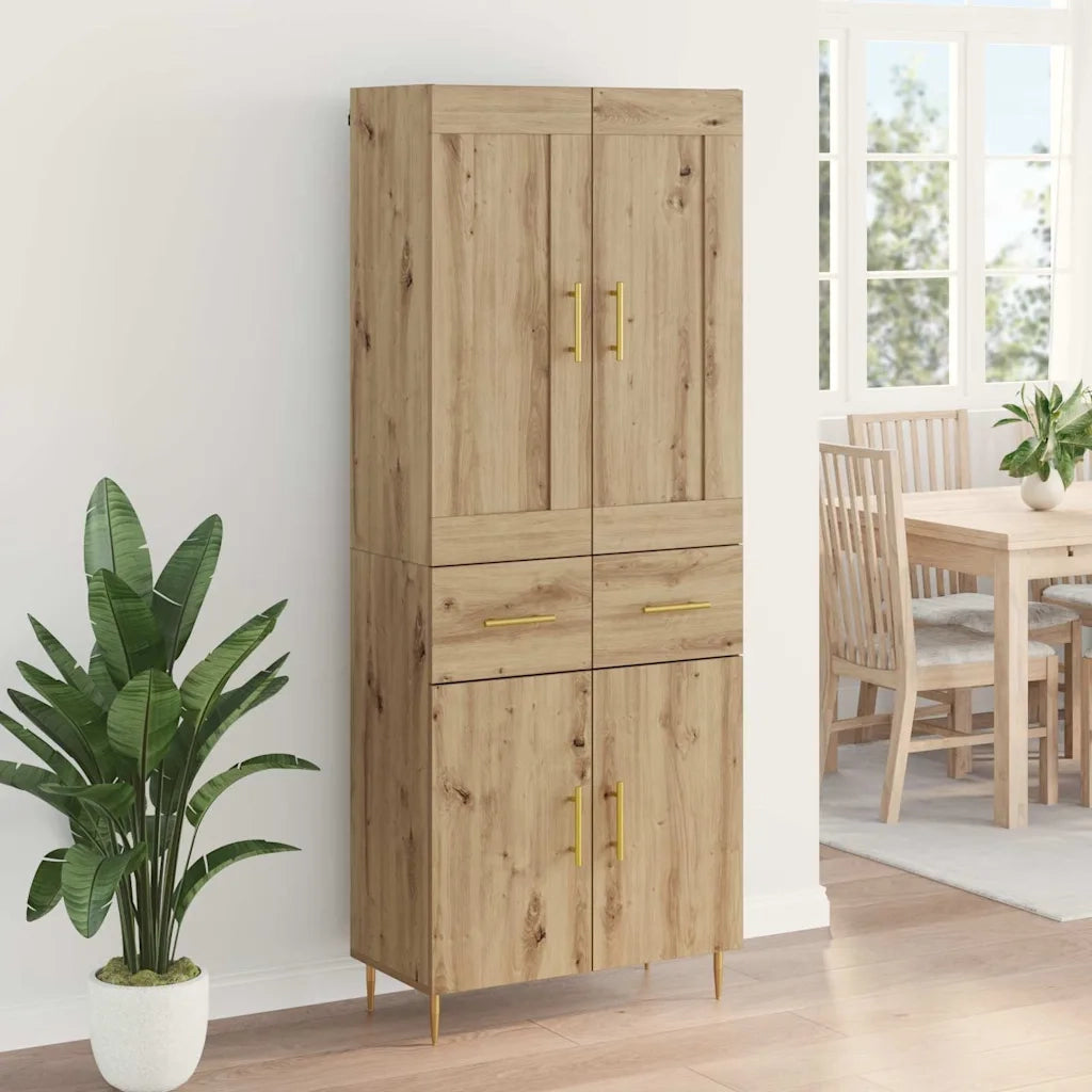 Credenza con cassetto Rovere artigianale 69,5 x 34 x 180 cm