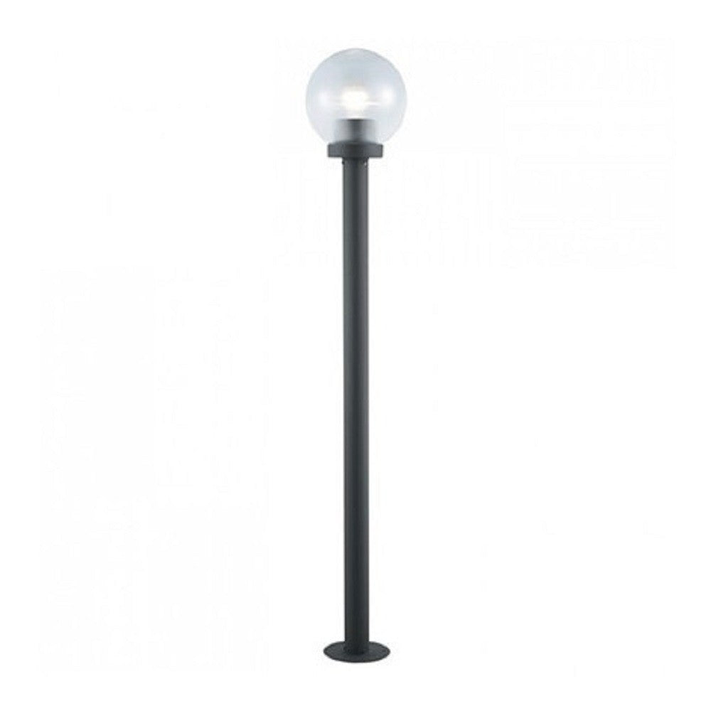 LAMPIONE SERIE GLOBO 4 PZ. IN ALLUMINIO NERO 60W ALTEZZA CM.120