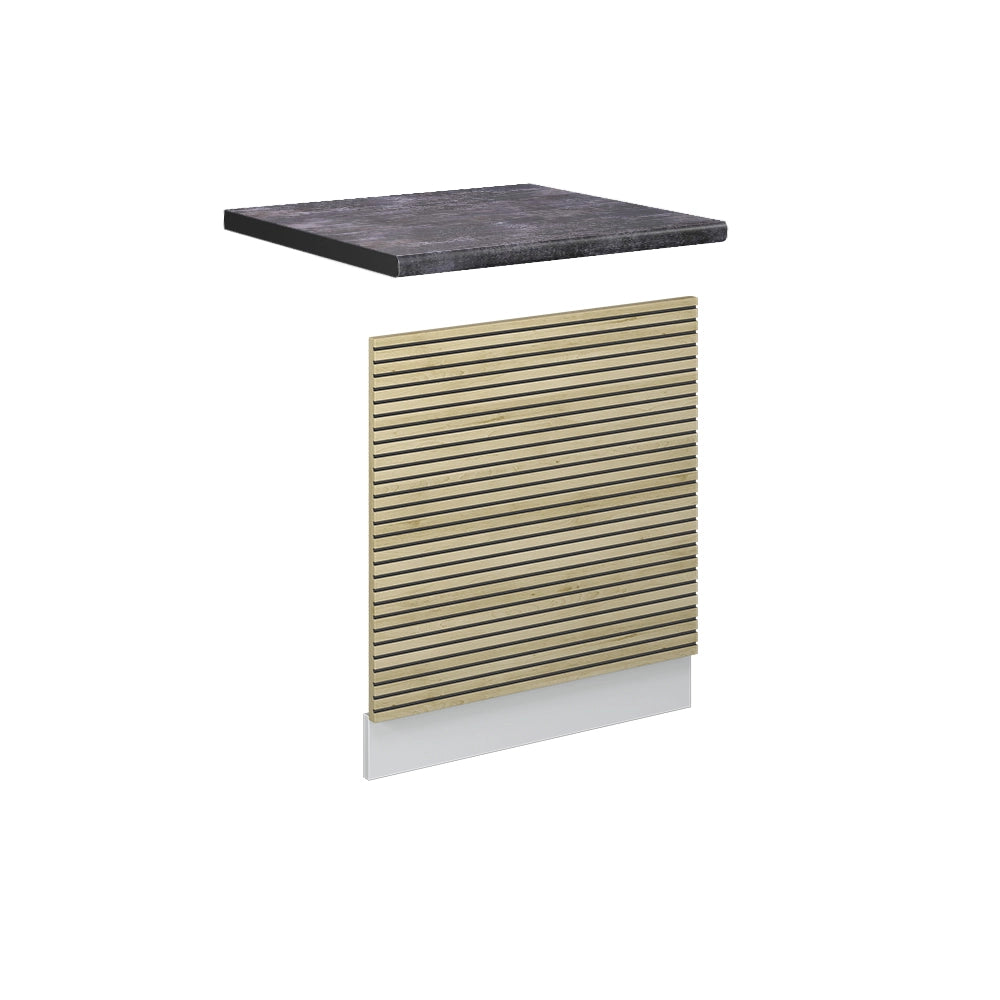 Pannello frontale Fame-Line Pannello in quercia/Bianco 60 cm, PL Antracite Vicco