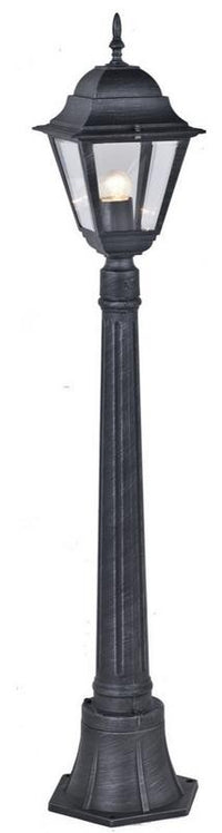 LAMPIONE NEW YORK ALTEZZA CM.110 ALLUMINIO PRESSOFUSO VERNICIATO GRIGIO GHISA 60W