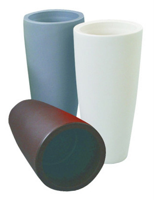 VASO STILO TONDO GRIGIO CM.33X70H DA ARREDO INTERNO ESTERNO GIARDINO