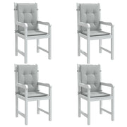 Cuscini Sedia Schiena Bassa 4 pz Grigio MÃ©lange 100x50x4 cm