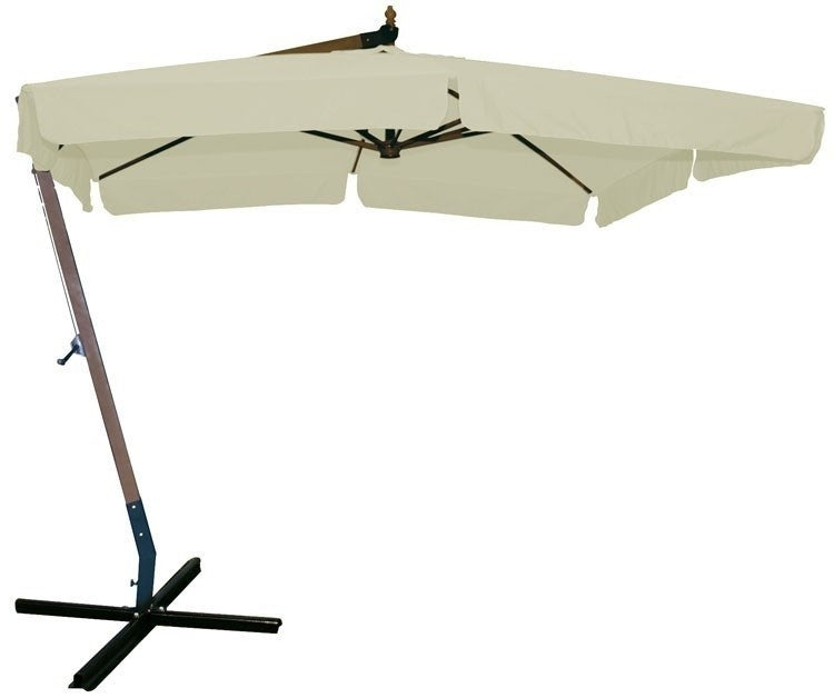 OMBRELLONE DECENTRATO IN LEGNO 300X300 PALO MM.55X55 ARREDO ESTERNO PISCINA