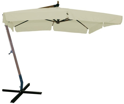 OMBRELLONE DECENTRATO IN LEGNO 300X300 PALO MM.55X55 ARREDO ESTERNO PISCINA