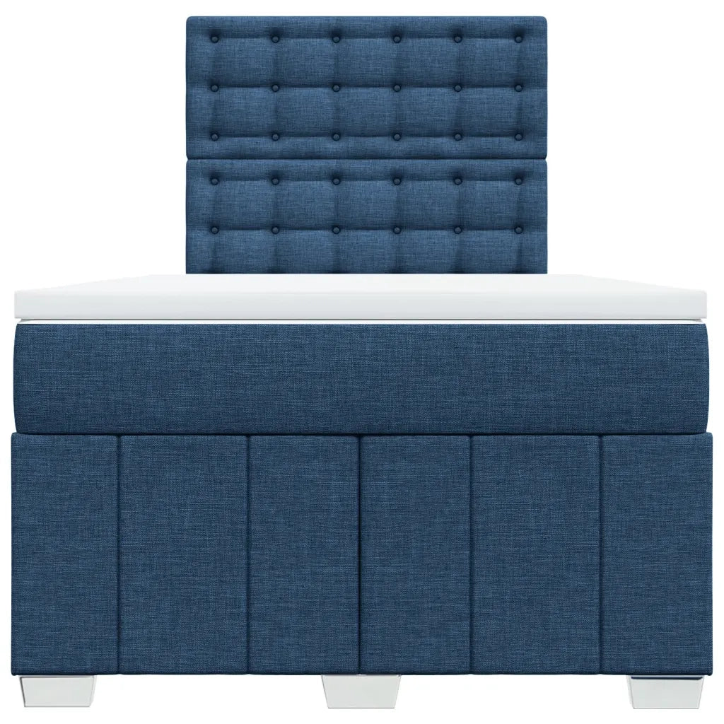 Giroletto a Molle con Materasso Blu 120x190 cm in Tessuto