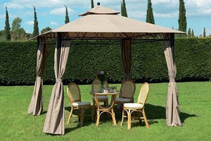 RICAMBIO SET 4 TELI LATERALI PER GAZEBO EDEN/CAIRO 3X3 COLORE BEIGE misure dei teli 250x200H SCURO
