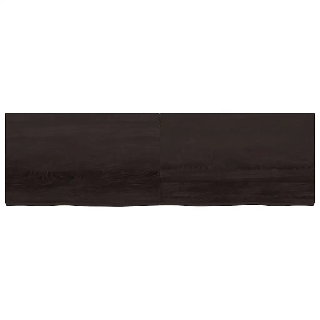 Piano Bagno Marrone Scuro 200x60x(2-6)cm Legno Trattato 3156272