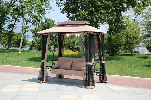 DONDOLO LETTO HAREM CON ZANZARIERA 155X235X240H ARREDO GIARDINO