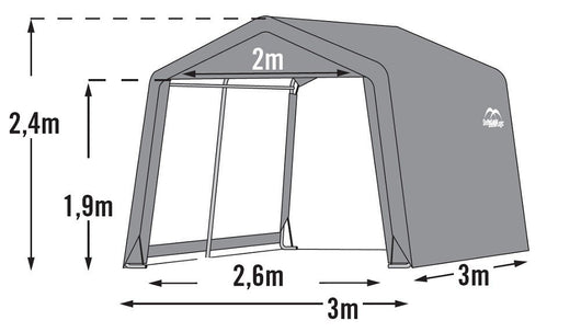 CAPANNO 2424 RICOVERO RIMESSAGGIO PORTA ATTREZZI 246X244X244H GIARDINO
