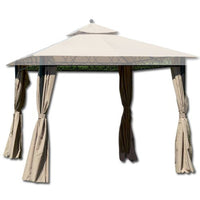 RICAMBIO SET 4 TELI LATERALI PER GAZEBO EDEN/CAIRO 3X3 COLORE BIANCO misure dei teli 260x200H