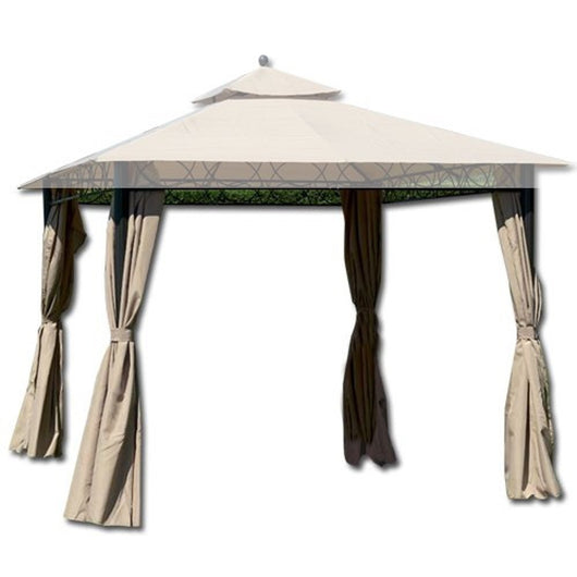 RICAMBIO SET 4 TELI LATERALI PER GAZEBO EDEN/CAIRO 3X3 COLORE BIANCO misure dei teli 260x200H