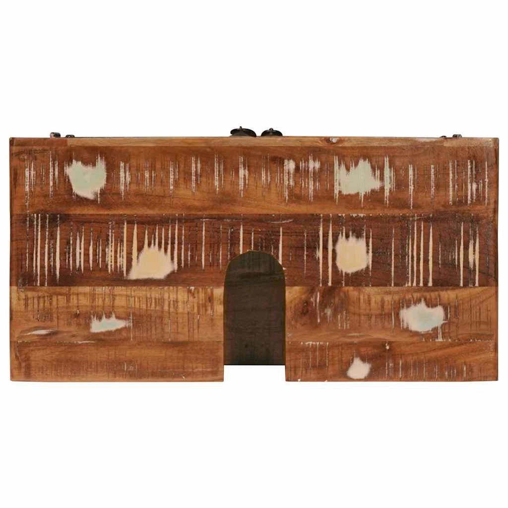 Mobiletto moderno per il bagno con 2 ripiani 60 x 33 x 55 cm in legno marrone di recupero 02_0058084