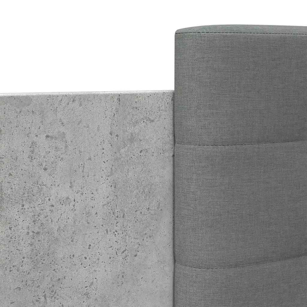 Giroletto Testiera-Struttura Letto Grigio Cemento 90x200 cm Legno Multistrato 540459