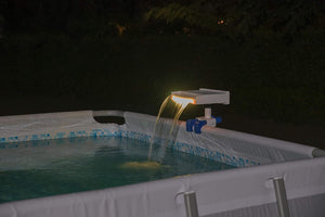 Cascata ruscello a LED con diversi colori compatibile con tutte le piscine fuori terra Bestway 58619