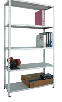 SCAFFALE PANDA KIT 5 RIPIANI LAMIERA DI ACCIAIO GRIGIO 30X100X186H