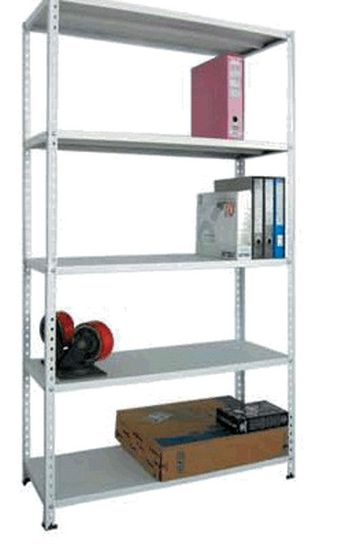 SCAFFALE PANDA KIT 5 RIPIANI LAMIERA DI ACCIAIO GRIGIO 30X100X186H