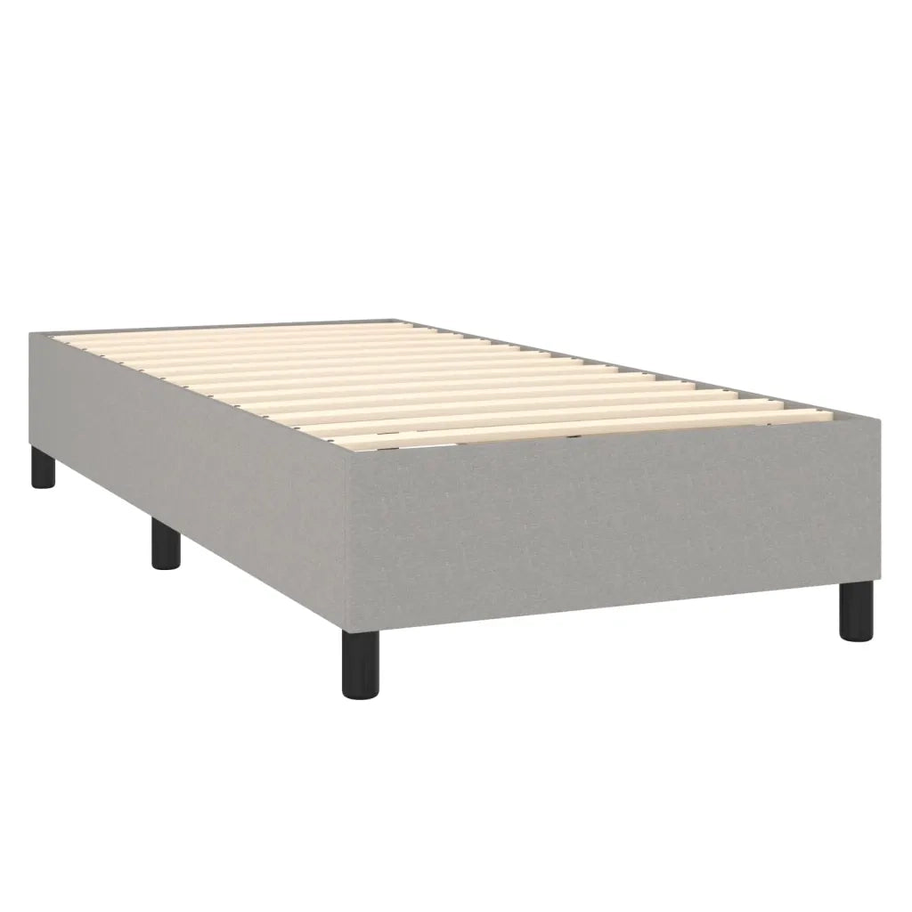 Letto a Molle Materasso e LED Grigio Chiaro 90x190 cm Tessuto 3138277