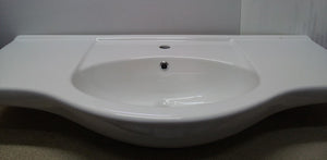 LAVABO INTEGRALE PER BAGNO IN CERAMICA PER MOBILE BASE CM.105