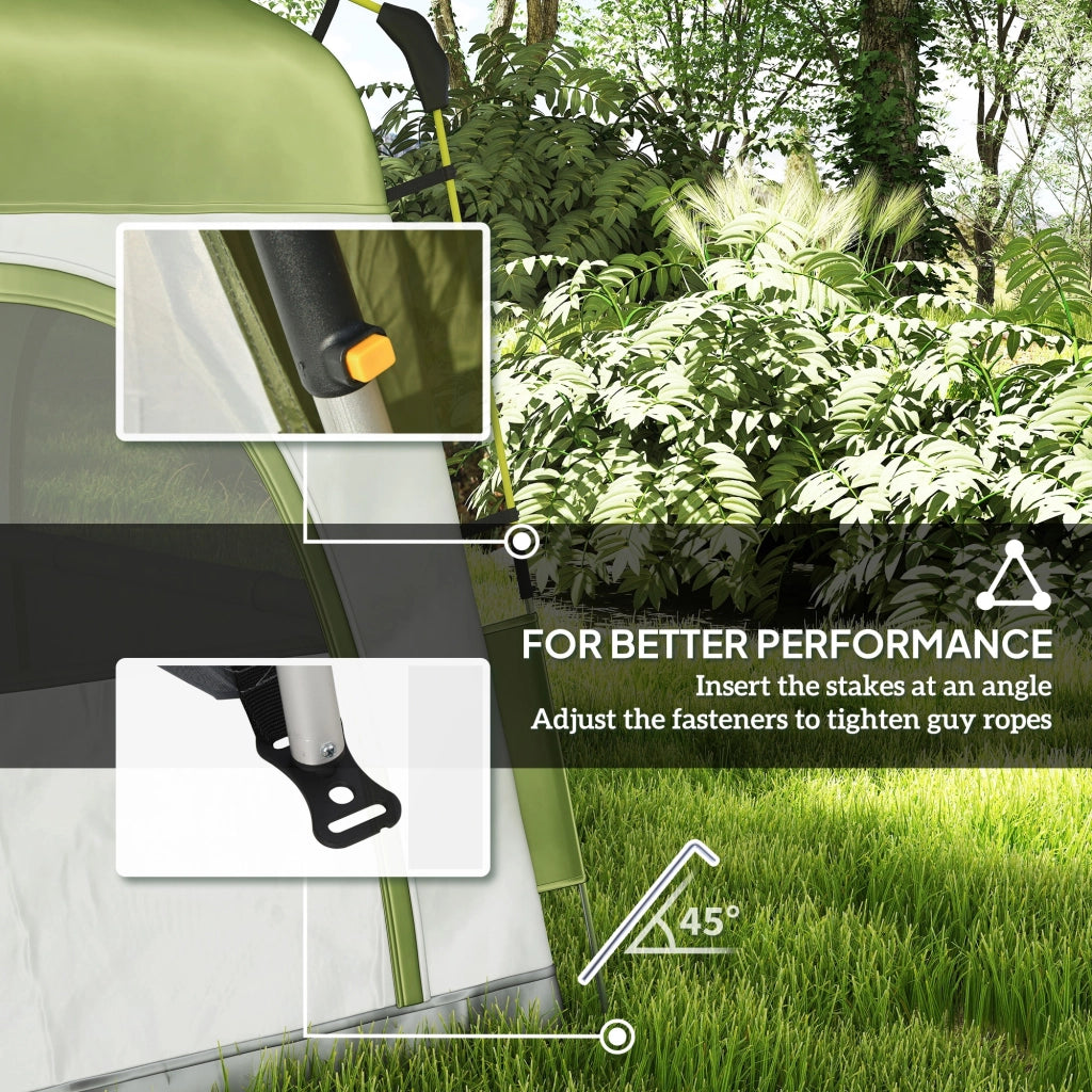 Tenda da Giardino Pop Up ¨C zephmum ¨C Verde Grigio 240x240x199 cm