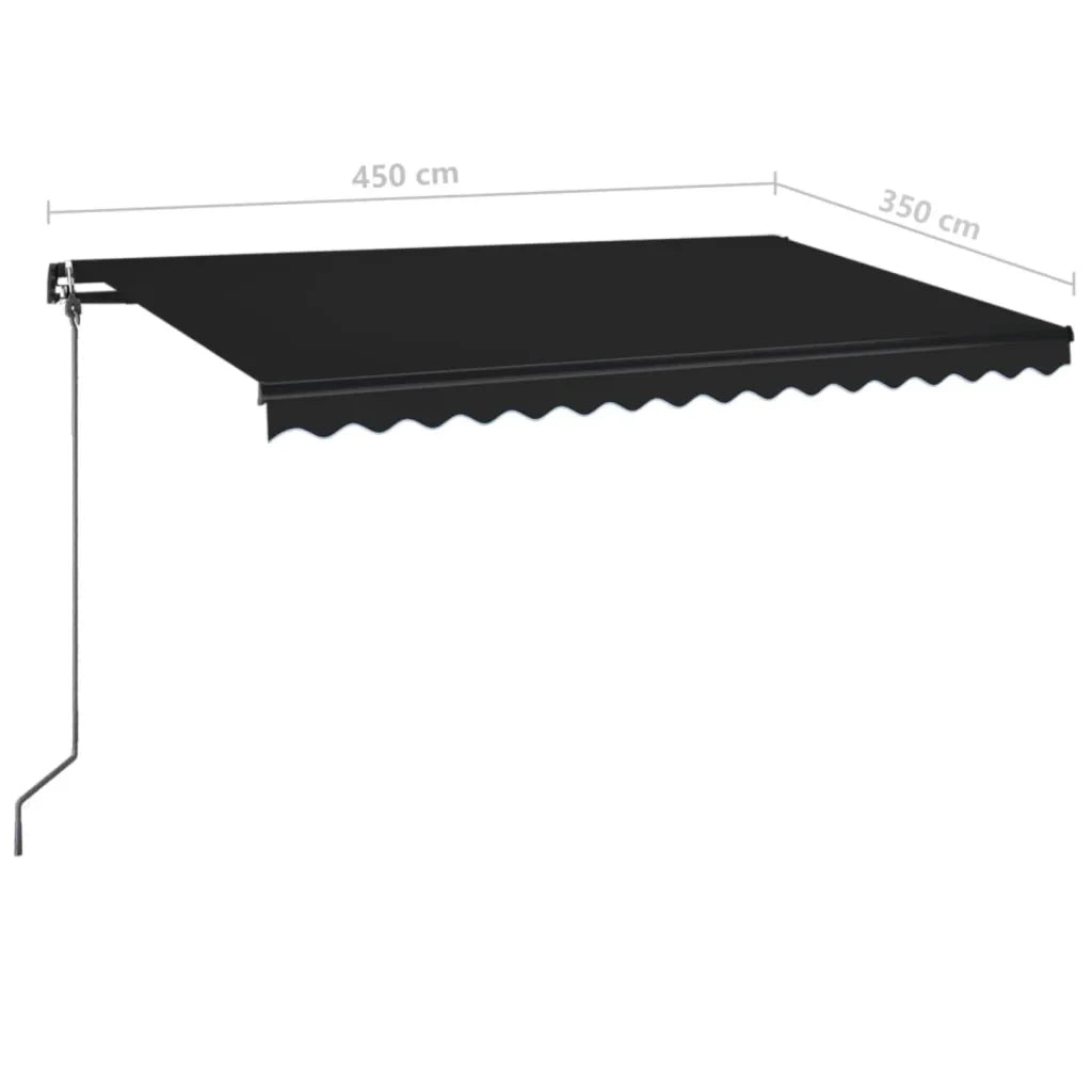 Tenda da Sole Retrattile Manuale 450x350 cm Antracite cod mxl 43823