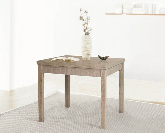 KIT TAVOLO ALLUNGABILE 90X90/180X79H GAMBE MM.50X50 FINITURA LARICE GRIGIO