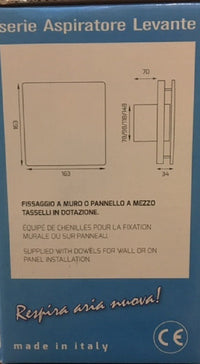 ASPIRATORE ELETTRICO A MURO FUMO ODORI ELEGANCE AUTOMATICO PER CUCINA BAGNO