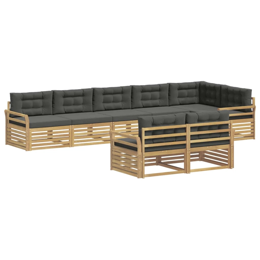 Set di divani da esterno 8 pcs Bianco e Antracite 3390687