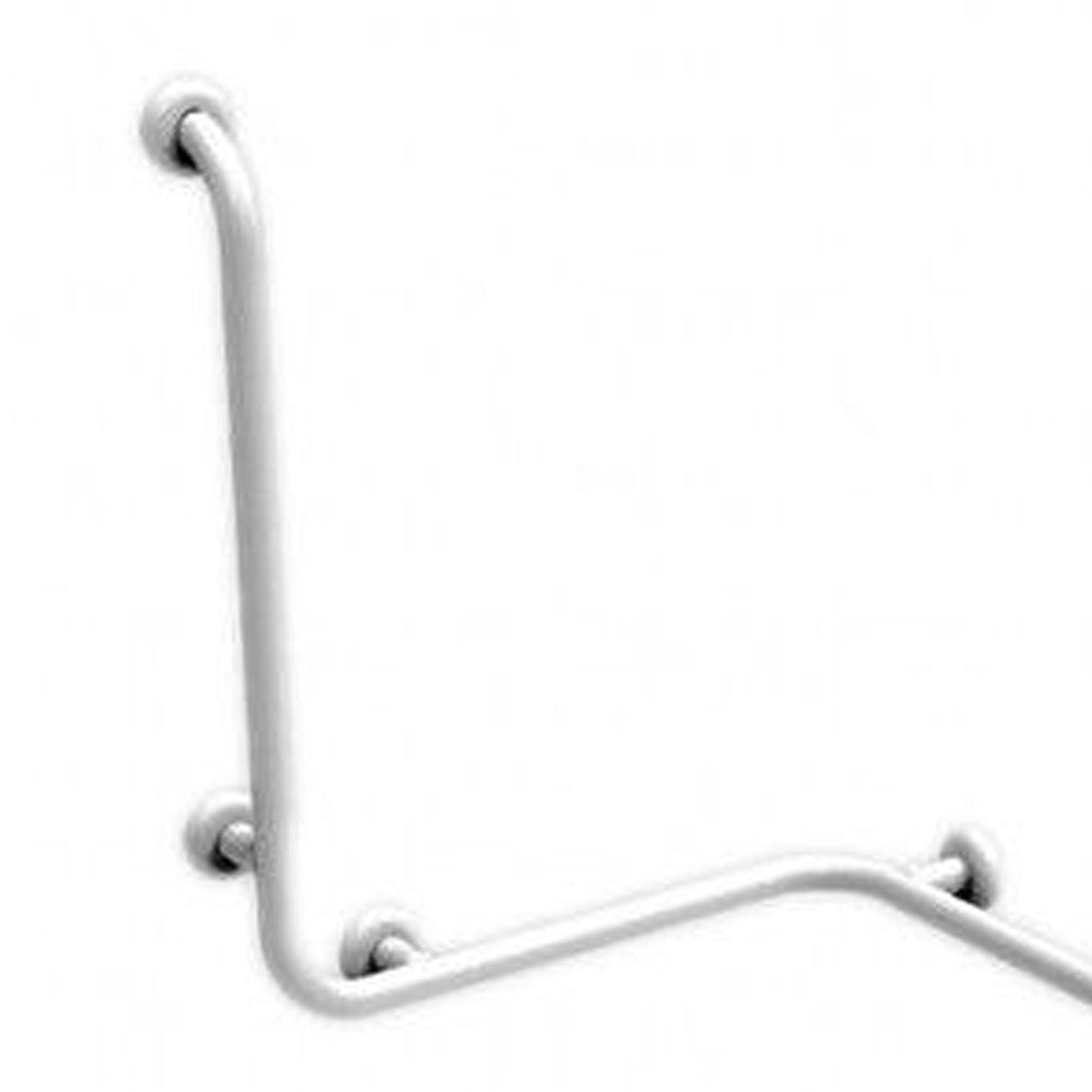 Maniglia angolare con verticale laterale universale 110x60x60h inox bianco