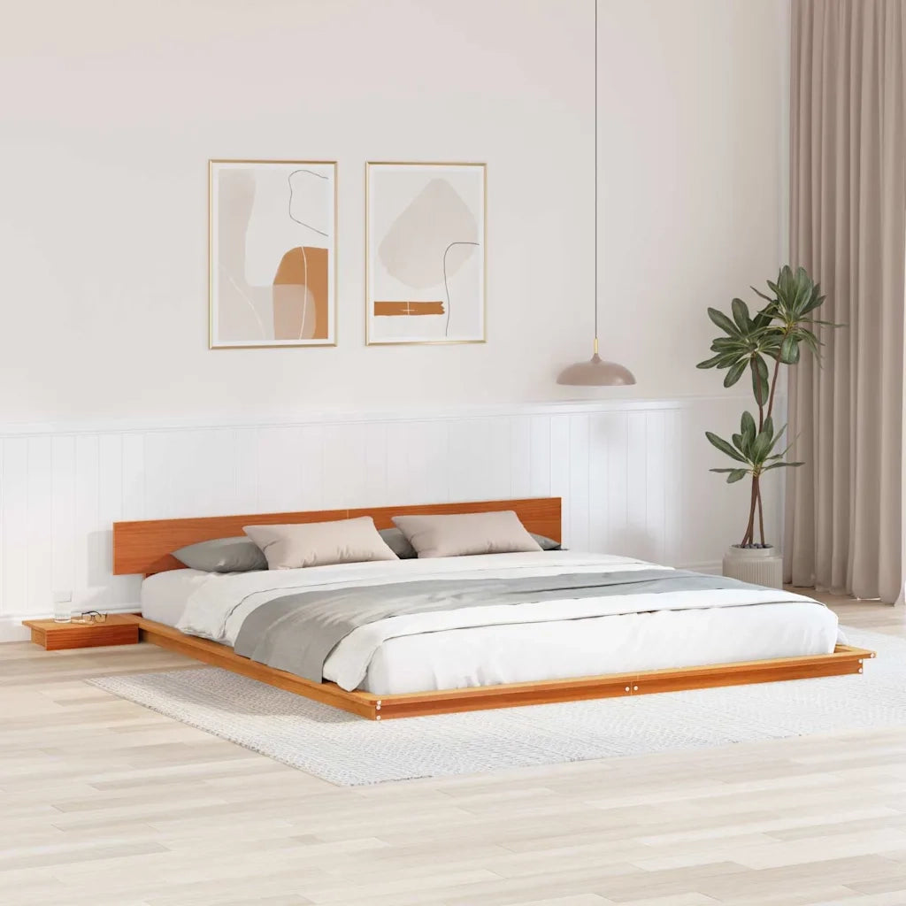 Struttura del letto Marrone 180 x 200 cm legno 872391