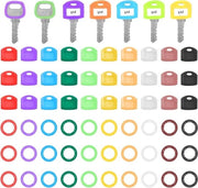 Set di 60 chiavi in plastica colorata a forma angolare e rotonda, suddivise in 10 diverse colorazioni per un facile controllo e riconoscimento delle chiavi