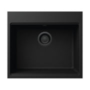 Elleci Time 105 Total Black Lavello da Incasso Granitek Nero Monovasca 57x51 cm