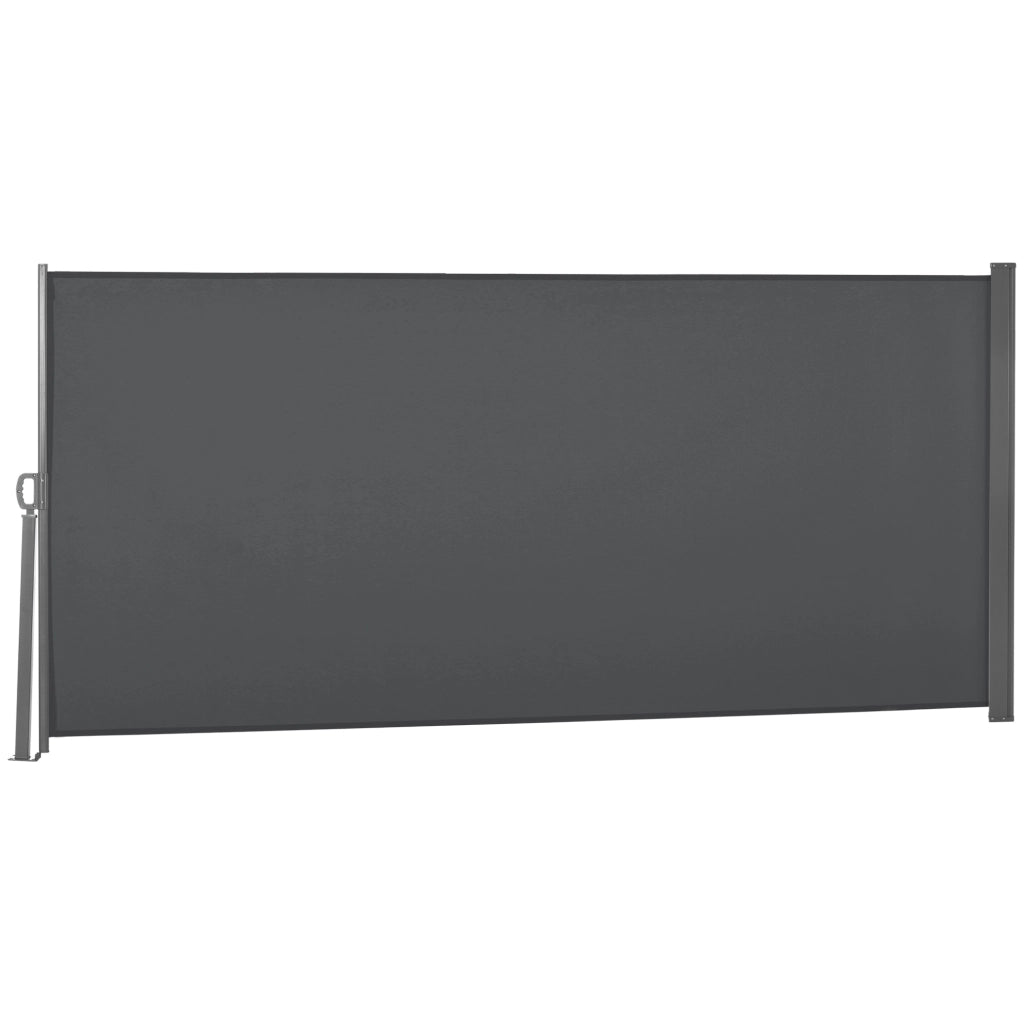 Paravento retrattile ¨C Zephmum ¨C Grigio metallo poliestere 300x160 cm