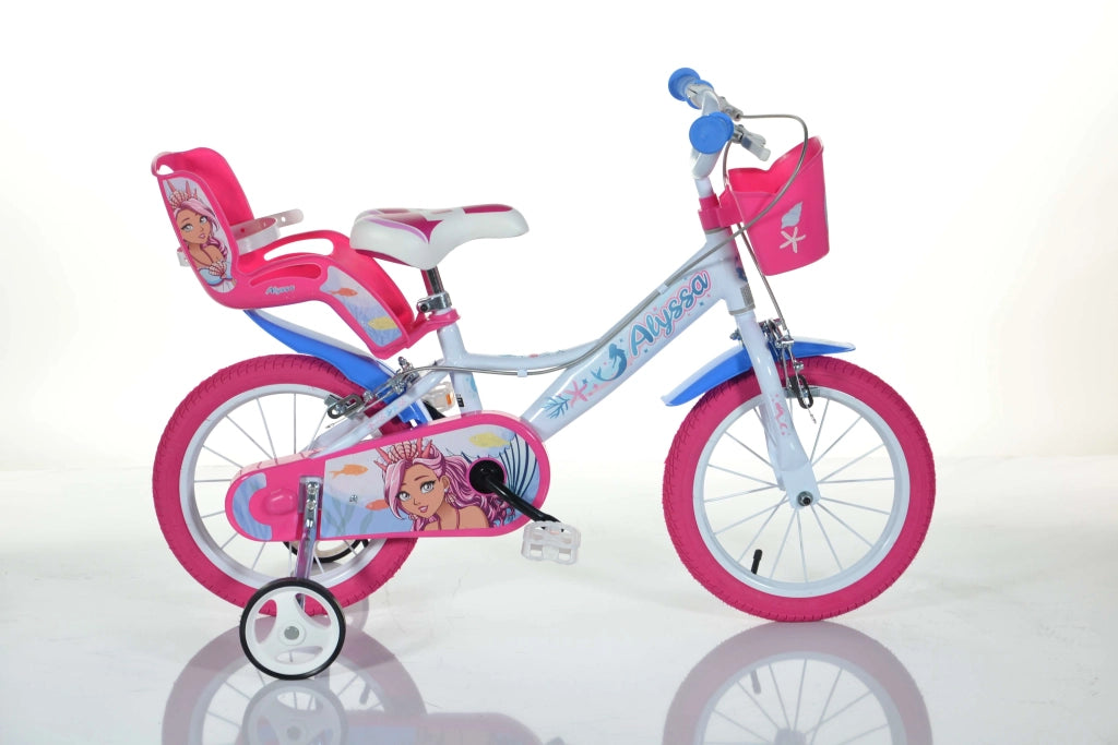 SIRENETTA ALYSSA 14", bicicletta per bambini, adatta ad etÃƒÂ  tra i 4 e i 6 anni, per altezza tra 100 e 120 cm, con