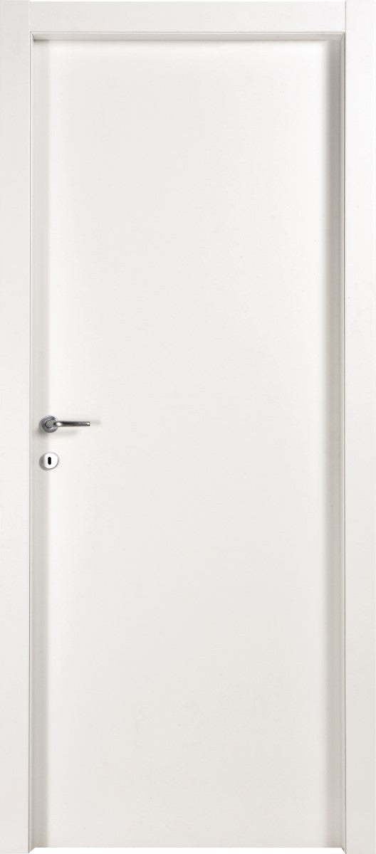 PORTA A BATTENTI DA INTERNO CON SERRATURA MOD.MICROTEC BIANCO CM.210x70 REVERSIBILE