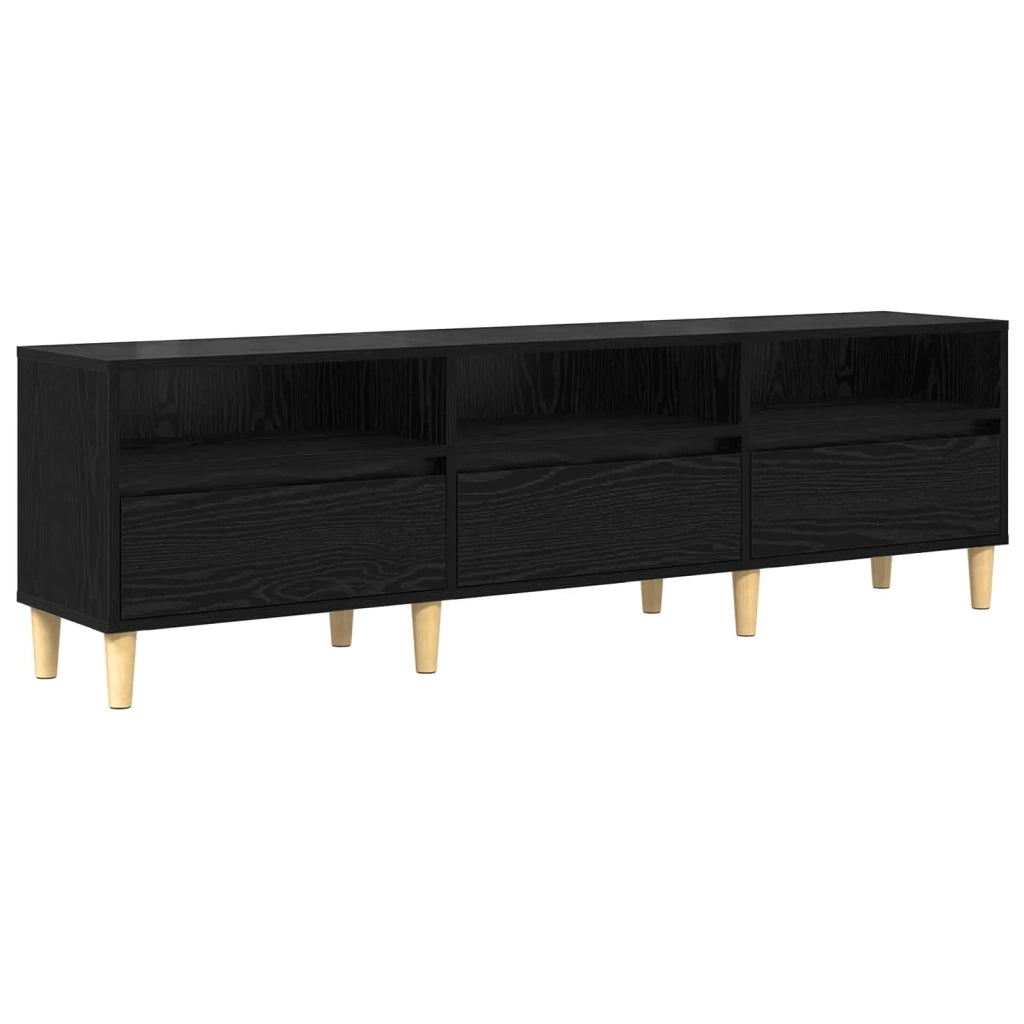 Mobile TV Rovere Nero 150 x 30 x 45 cm Legno multistrato 879482