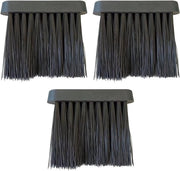 Set di spazzole per camino premium - 3 pezzi con spazzola di riserva - spazzole in plastica per la pulizia del camino - per la pulizia e l'eliminazione della fuliggine - nero