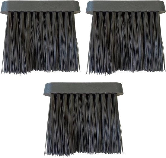 Set di spazzole per camino premium - 3 pezzi con spazzola di riserva - spazzole in plastica per la pulizia del camino - per la pulizia e l'eliminazione della fuliggine - nero
